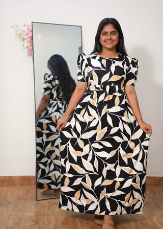 LUNA BRANCH | NON-FEEDING MAXI – PUFF SLEEVES | FULL LENGTH MAXI