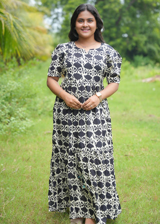 MIDNIGHT MOSAIC | MATERNITY COTTON MAXI ANKLE LENGTH