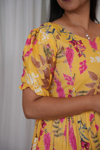 MAJESTIC FLORA | MATERNITY COTTON MAXI ANKLE LENGTH